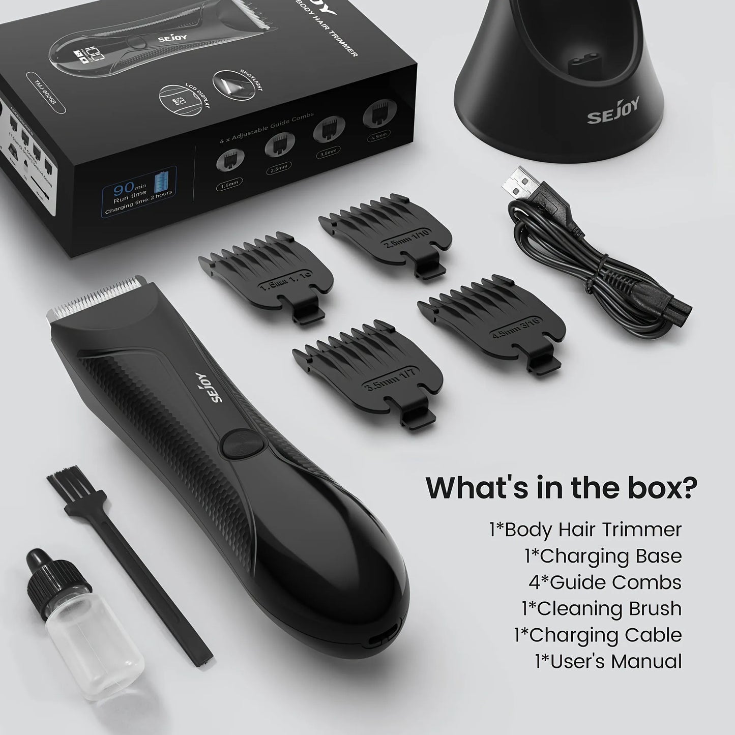 Sejoy 6006 Electric Body & Hair Trimmer – Rechargeable Grooming Clipper