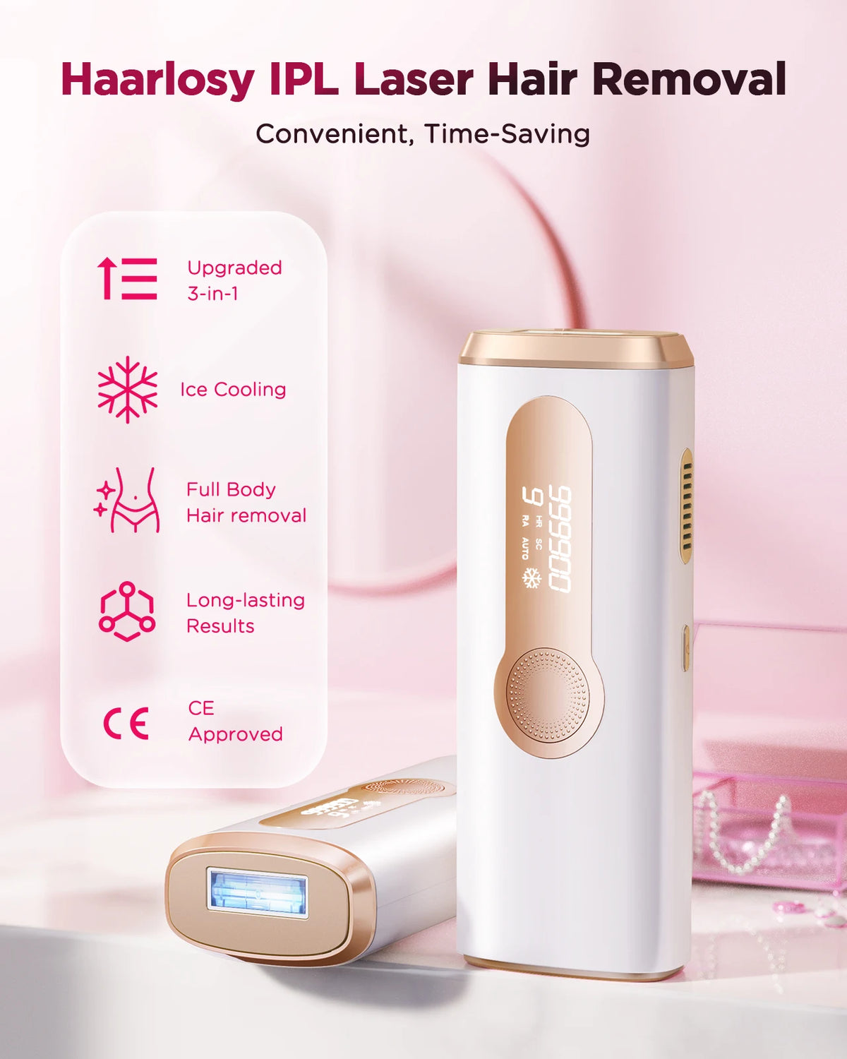 Hair Removal Device for Body, Face & Bikini – Painless Home Treatment