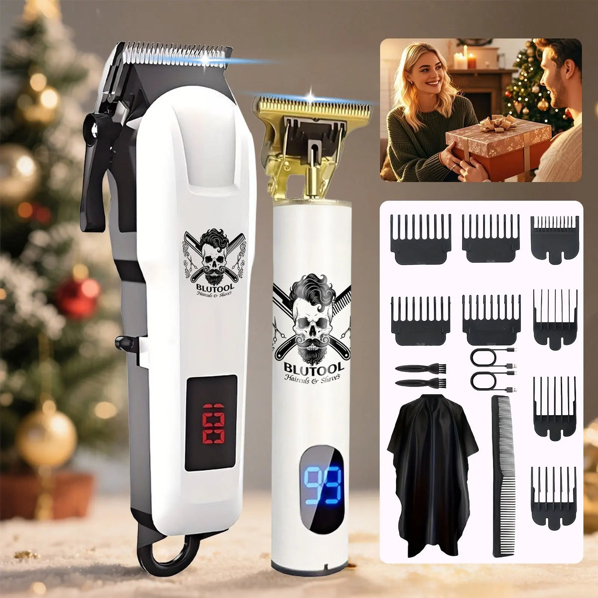Professional Cordless Hair Clipper – USB Rechargeable, for Men/Barbers/Home Use