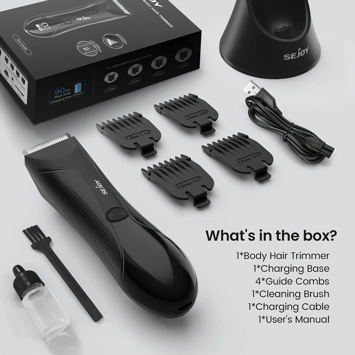 Sejoy 6006 Electric Body & Hair Trimmer – Rechargeable Grooming Clipper