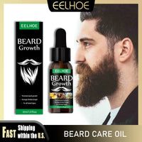 EELHOE Natural Beard Growth Oil 30ml — Nourishing, Strengthening, Fuller Beard Grooming Serum