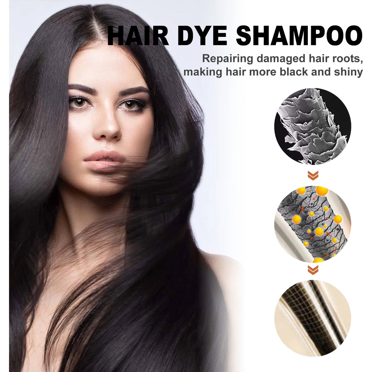 EELHOE Black Hair Dye Shampoo