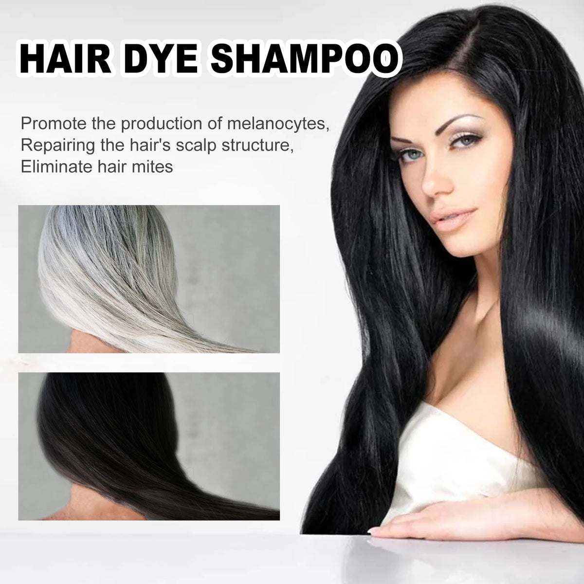EELHOE Black Hair Dye Shampoo