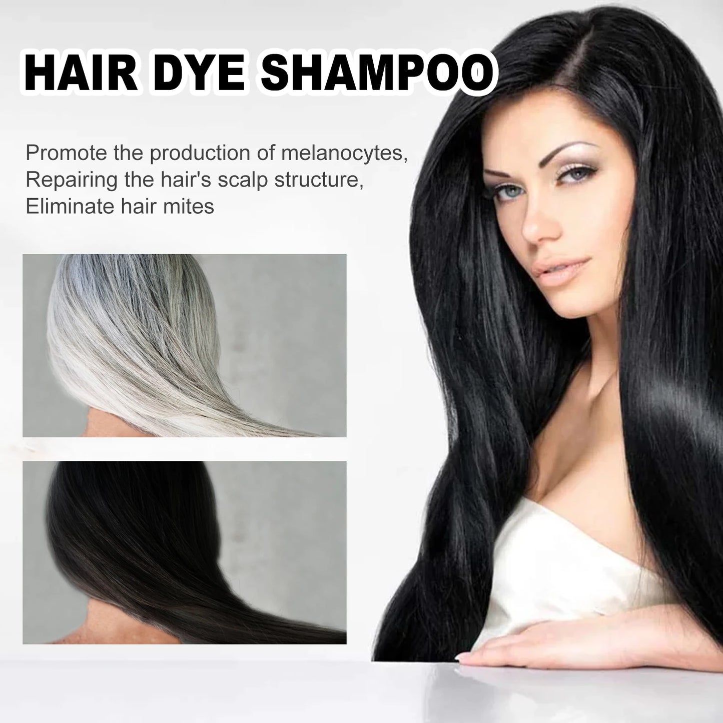 EELHOE Black Hair Dye Shampoo