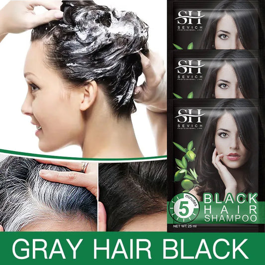 Instant Black Hair Shampoo (5-Min Gray Cover)